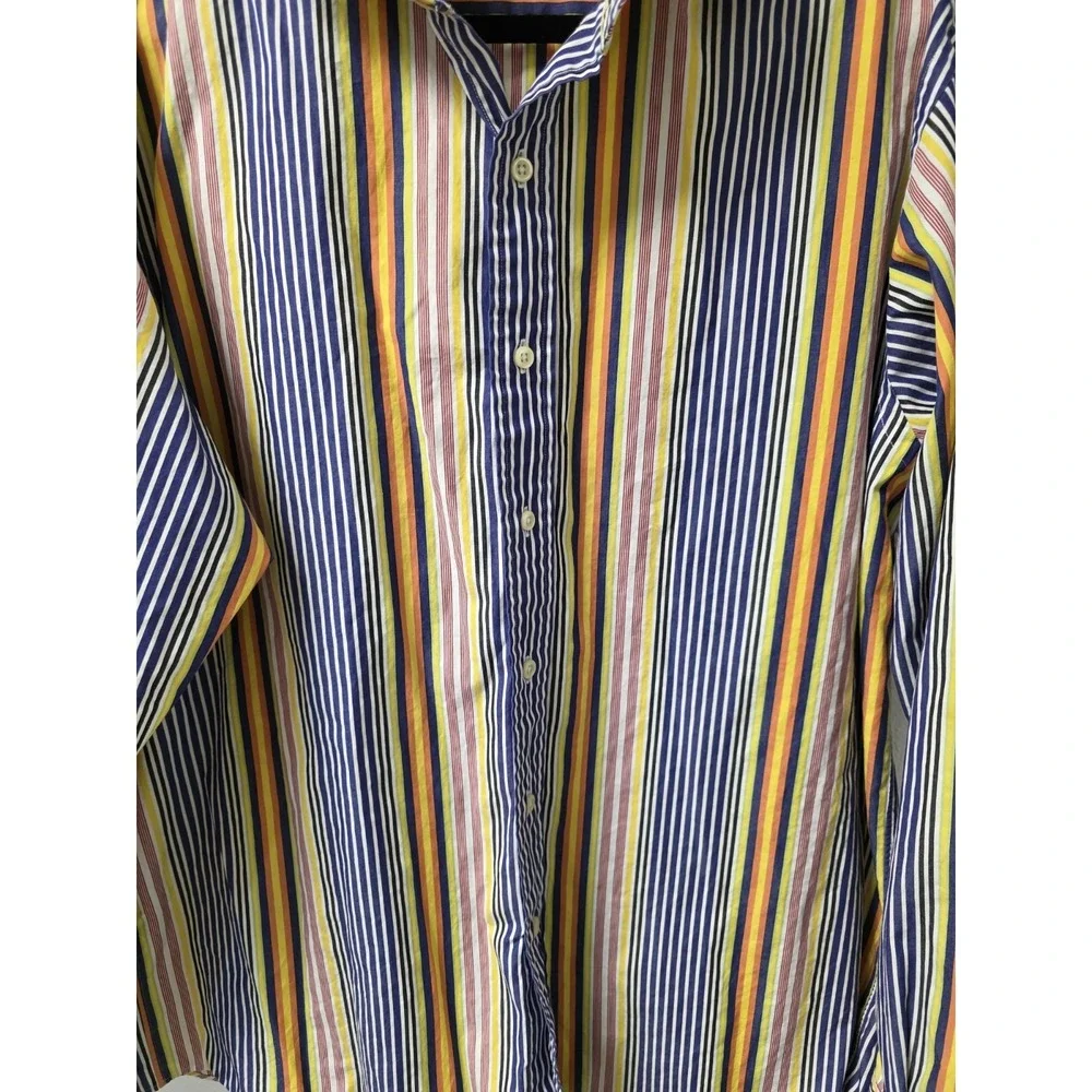 Polo Ralph Lauren Westerton Stripe Button Down Shirt Men Large Cotton Multicolor